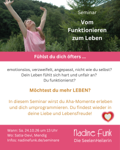 Vom Funktionieren zum Leben-Social Media Vom Funktionieren zum Leben - Seminarflyer